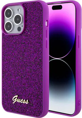 Produktbild von Guess Disco Metall Skript Fall für Iphone 15 Pro Max - Pink