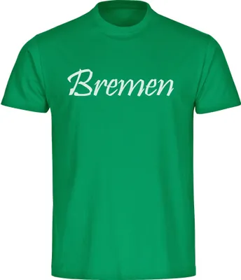 Produktbild von multifanshop Herren T-Shirt - Bremen - Schriftzug, grün, Größe M