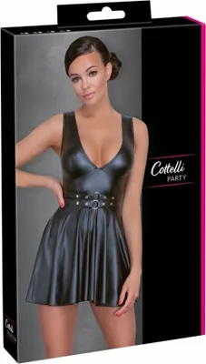 Zdjęcie produktu dla Cottelli PARTY Sukienka Czarna Matowa XL z Głębokim Dekoltem
