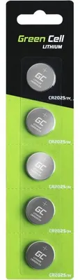 Immagine prodotto di Batterie Green Cell CR2025 160 mAh, 3 V, confezione da 5