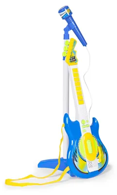 Obrázek produktu pro MULTISTORE HC342076 Elektrická kytara s mikrofonem a stojanem pro děti, kompatibilní s MP3, modrá