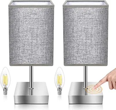 Produktbild von Totofac -Nachtlampe Berührung dimmbarer Set 2, E14 Retro -Lampe, 3 Helligkeitsniveaus Verstellbare warme weiße, moderne Tischschlafzimmer, Wohnzimmer,