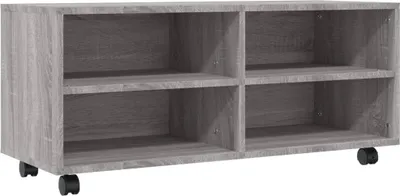 Obrázok produktu pre vidaXL TV skrinka s kolieskami Grey Sonoma 90x35x35 cm Drevo Materiál