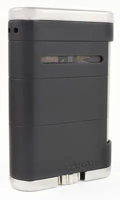 Productafbeelding van Xikar 535BK sigaren aansteker, drievlamige jetvlam, zwart, 9,1 cm