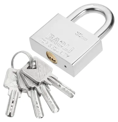 Produktbild von Sicherheitsvorhängeschloss aus legiertem Stahl mit 4 Schlüsseln