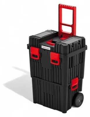 Immagine prodotto di Cassetta trolley portautensili robusta con ruote struttura polipropilene vassoio estraibile modulabile capacità 25 kg