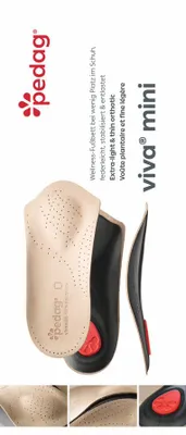 Image de semelle intérieure pedag Viva Mini, semelle courte peu encombrante, cuir de boeuf 46