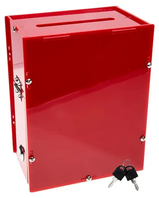 Produktbild von Tragbare Abschließbare Acryl Wahlurne 15x10x20cm Spendenbox für Schule und Büro mit Sicherem Schloss