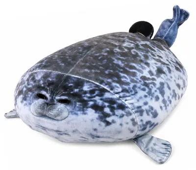 Obrázek produktu pro Plyšový tuleň maskot Plyšová hračka přírodní barva šedá 38 cm