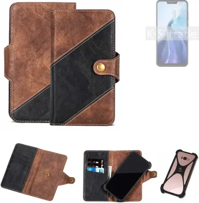 Produktbild von K-S-Trade Handyhülle Schutzhülle Bookstyle Case kompatibel mit Cubot C20 Klapphülle Cover Hülle Schutztasche 1x