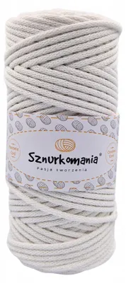 Obrázek produktu pro Sznurkomania Bavlněná šňůra 3mm 100m bílá na makramé