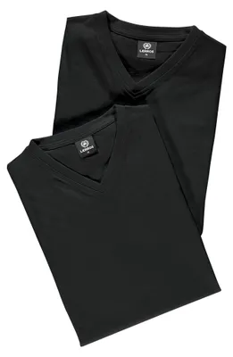 Produktbild von LERROS Doppelpack T-Shirt, V-Neck in Premium Baumwollqualität , Farbe: BLACK , Größe: XXL