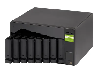 Produktbild von QNAP TL-D800C - Festplatten-Array - 8 Schächte (SATA-600) - USB 3.2 Gen 2 (extern)