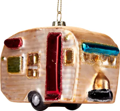 Immagine prodotto di BRUBAKER Caravan - Guaina di Natale in vetro dipinta a mano - decorazione per albero di Natale figurine divertenti decorazione pendente - 11 cm