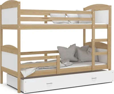 Produktbild von Etagenbett hochbett kinderzimmer kinderbetten jugendzimmer 160x80 kiefer weiss