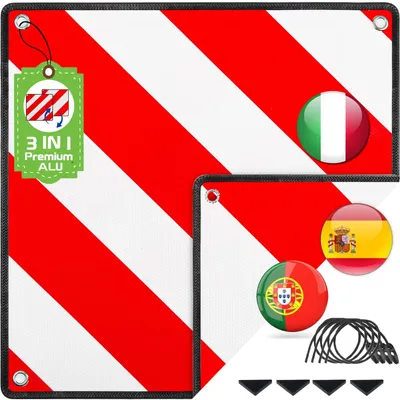 Obrázok produktu pre Výstražná tabuľa 50 x 50 cm, pre Taliansko, Španielsko a Portugalsko, dopravná značka