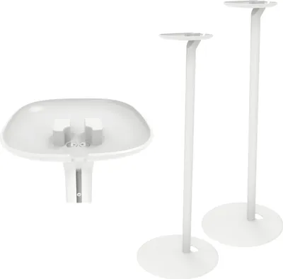 Produktbild von 2 x Ständer für SONOS ONE und Play 1 Lautsprecher Boxen Halter Lautsprecherständer Weiss ( 2er Set )