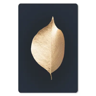 Produktbild von MuchoWow® Mauspad Mousepad Blatt - Schwarz - Gold 40x60 cm - Mousepads - Maus Mat - Pad - Mausunterlage - Schreibtisch Accesoire