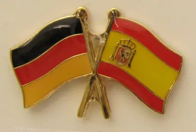 Produktbild von Spanien / Deutschland Freundschafts Pin Anstecker Flagge Fahne Nationalflagge