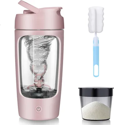 Produktbild von Protein shaker, 650ML USB Wiederaufladbar Protein Mixer,  Elektrischer Eiweiß Shaker, BPA-frei, Rosa