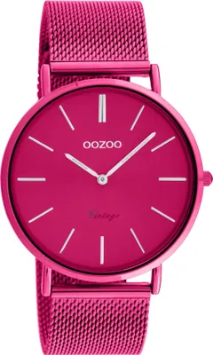 Immagine prodotto di Oozoo Orologio da polso in maglia metallica rosa Serie Vintage Donna Orologio analogico al quarzo UOC20275