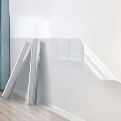 Produktbild von Transparente Wandschutzfolie - Elektrostatisch haftend - Schutz für Küche Wände Möbel und Büro - 40 x 200 cm
