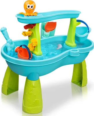Produktbild von Kinder-Wassertisch für Kleinkinder, 2-stufiger Wassertisch, Outdoor-Spielzeug für Kleinkinder, Sommer-Outdoor-Wasserspielzeug