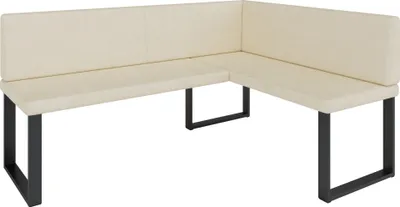 Produktbild von Eckbank AKIKO METAL Corner Bench 168x128 rechts - Eckbankgruppe für Ihrem Esszimmer, Küche modern, Sitzecke, Essecke. Perfekt für Küche, Büro und Rezeption. Solide und starke Verarbeitung. Easy Care