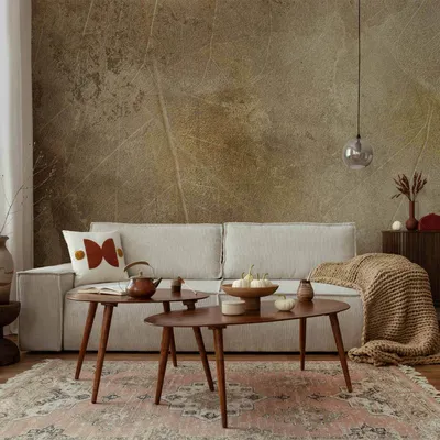 Produktbild von Vlies Fototapete - Golden Leaves of Time 200x140 cm Muster f-A-0915-a-a