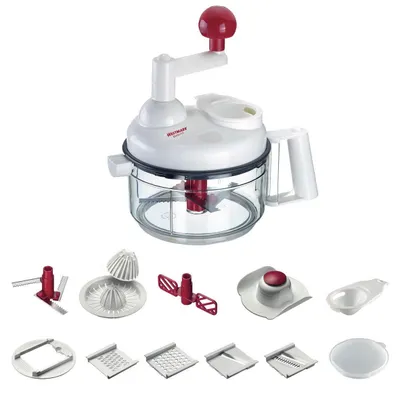 Produktbild von Westmark Küchenmaschine manuell Multi-Kulti mit 11 Zubehörteilen multicolor