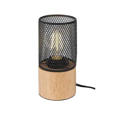 Produktbild von Rabalux 74040 Tischleuchte Callum, E27-Holz, braun-schwarz, rund, Industriell, ø95mm