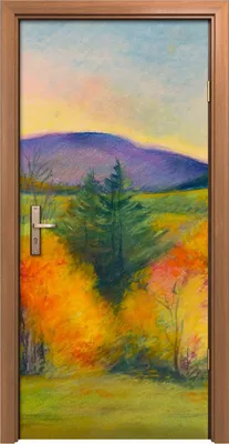 Produktbild von Türposter 90x200 cm Türaufkleber Türtapete Türfolie Klebefolie Foto Wand Berg Landschaft im Herbst