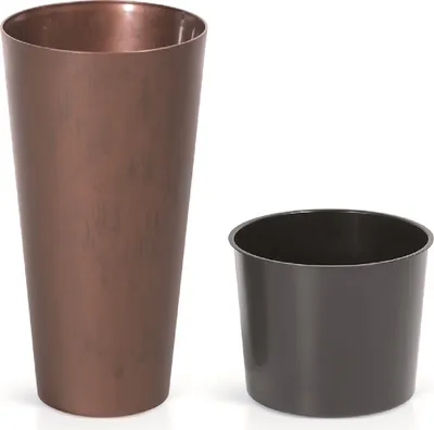 Immagine prodotto di Květináč TUBUS SLIM CORTEN s vkladem 40 cm - barva: patinující ocel