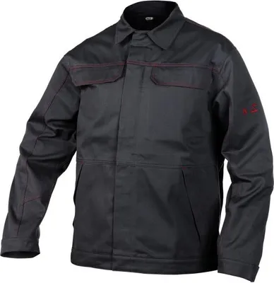 Obrázek produktu pro Nehořlavá pracovní bunda, ČERNÁ, velikost 4XL