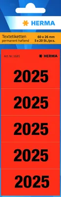 Produktbild von 100 HERMA Inhaltsschilder 2025 rot