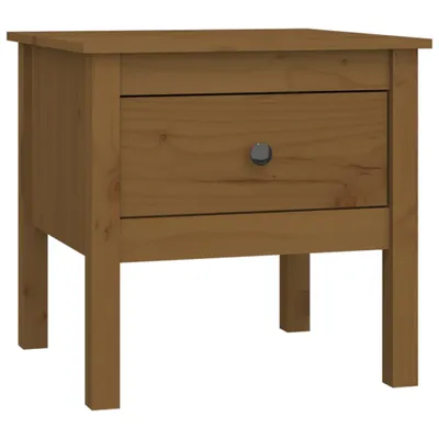 Obrázok produktu pre Bočný stolík medovo hnedý 50x50x49 cm borovicový masív