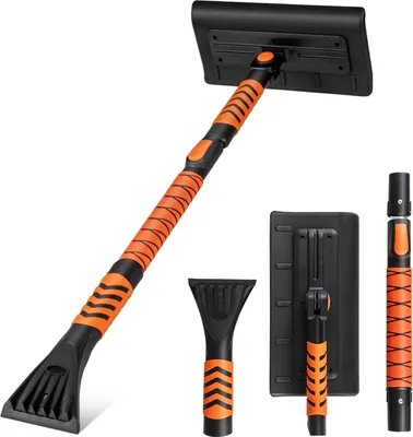 Produktbild von 2-in-1 Schneeschaufel & Eiskratzer, verstellbarer Griff