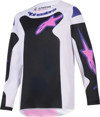 Image de Alpinestars Fluid Grid Jeunesse Motocross Jersey, noir/gris clair, M