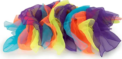 Zdjęcie produktu dla 12 ściereczek do żonglowania i tańca Kawanyo FLUO 65x65cm