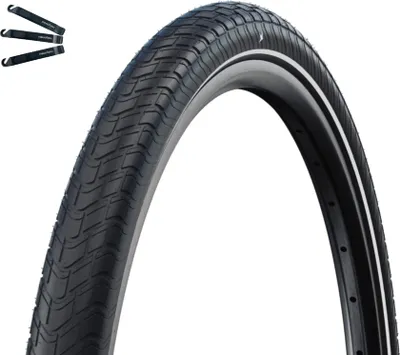 Obrázek produktu pro Cyklistické pláště Schwalbe 1 x Motion Big Apple RaceGuard ADDIX Green E-25 Black-Reflex 55-406 (20 x 2.15) včetně páček maxxi4you