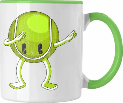 Produktbild von Trendation - Tennis Spieler Tasse Geschenk Tennis-Trainer Coach Geschenkidee (Grün)