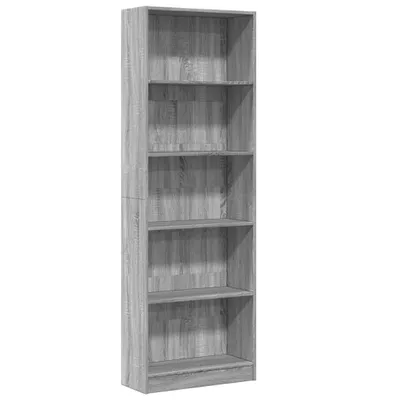 Obrázek produktu pro vidaXL Knihovna Grey Sonoma 60x24x176 cm Materiál na bázi dřeva