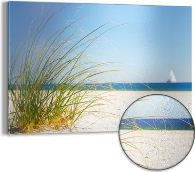 Produktbild von DEQORI Magnettafel Metall 60x40 cm 'Meeresweite Stille' Whiteboard Pinnwand Büro