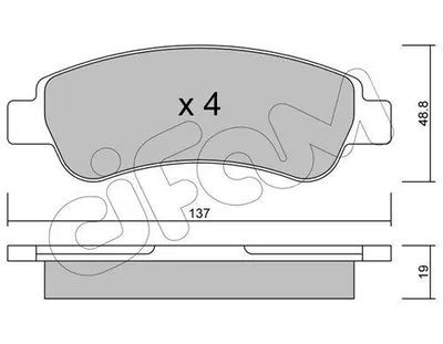 Produktbild von CIFAM Bremsbeläge Satz Hinten Bremsklötze für FIAT Ducato Kastenwagen (250, 290) 822-710-0