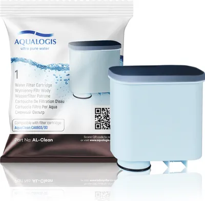 A product package for a water filter cartridge with two cartridges shown.