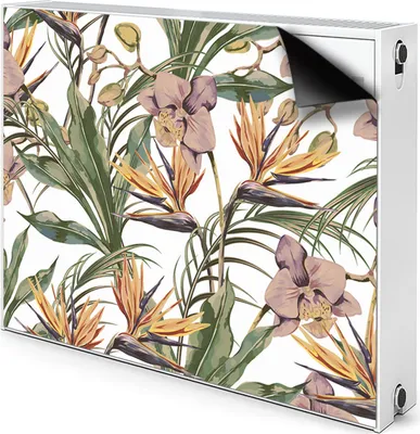 Produktbild von Magnet Verkleidung Abdeckung Heizkörperabdeckung Heizkörperabdeckung 80x60 cm  - Botanische Blätter