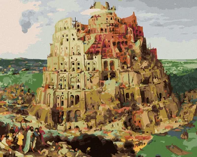 Produktbild von Zuty - Malen nach Zahlen - DER TURMBAU ZU BABEL (PIETER BRUEGEL), 40x50 cm, ohne Keilrahmen