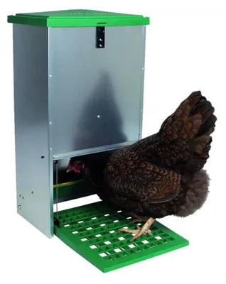 Produktbild von Geflügelfutterautomat | Blech | mit Trittplatte (20 kg)