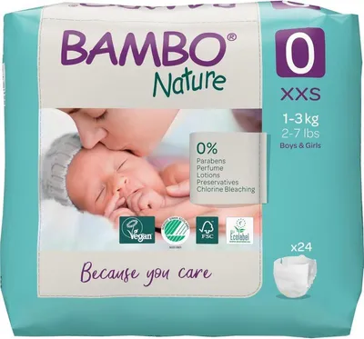 Image de Bambo Nature 0 XXS - 1 paquet de 24 protections