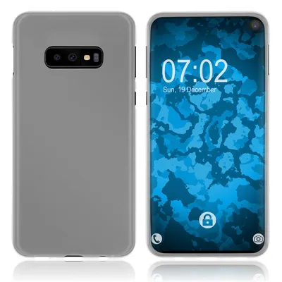 Produktbild von PhoneNatic Case kompatibel mit Samsung Galaxy S10e - transparent-weiß Silikon Hülle matt Cover